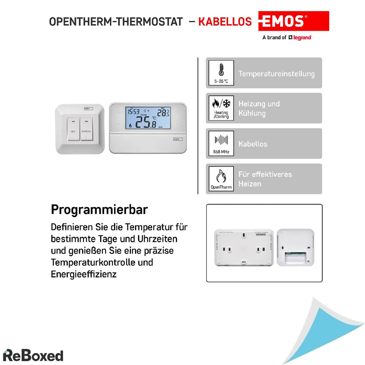 Emos Termostat Wireless Programabil pentru Camere
