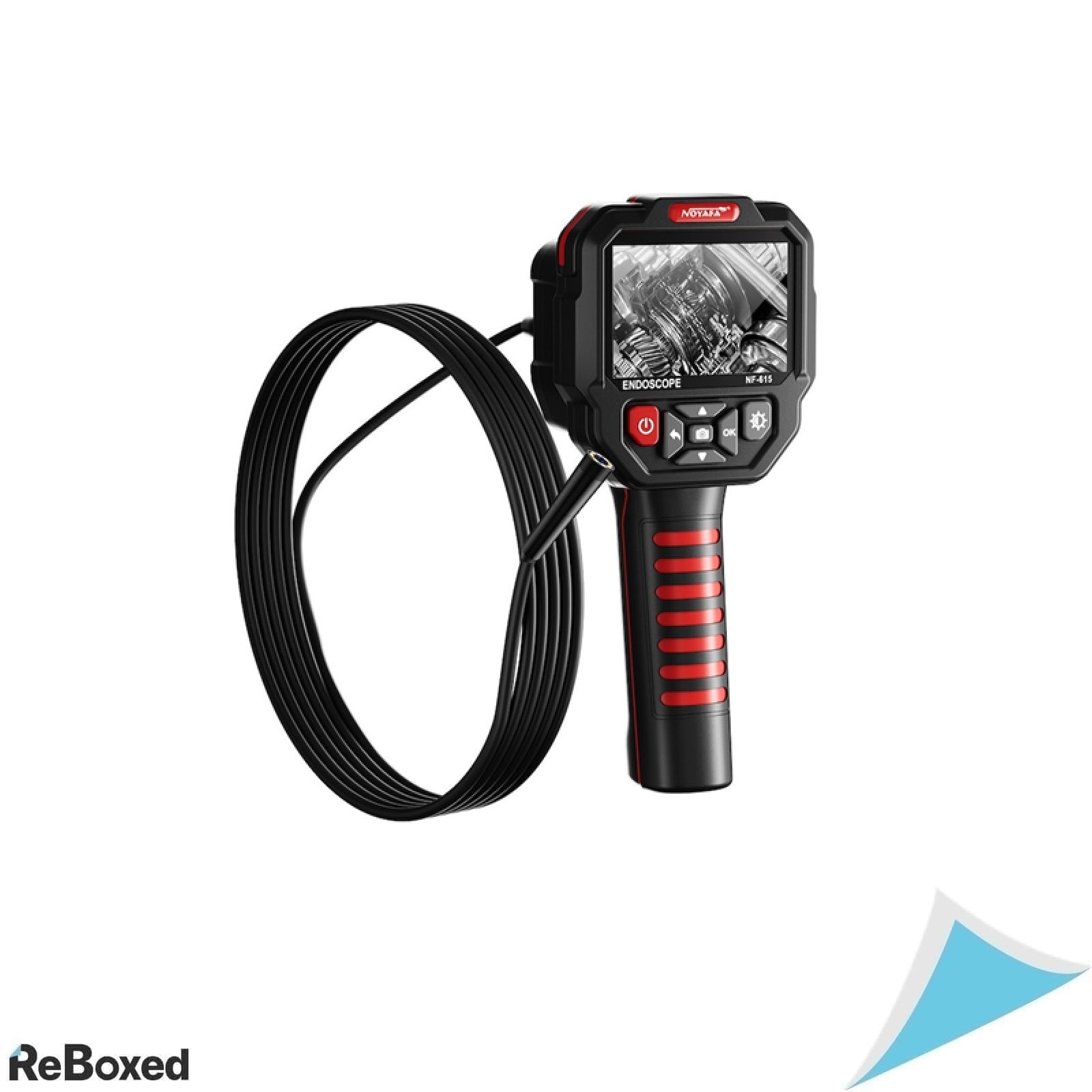 Endoscop Industrial Profesional NOYAFA NF-615, Camera Inspectie 1080P Full HD, Ecran 3.5 inch, Cablu Rigid 5 m, 8 LED-uri Reglabile, Foto/Video, IP67, USB-C