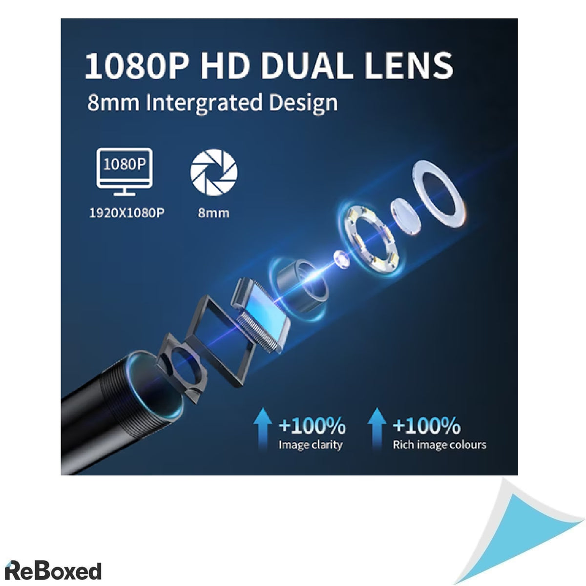 Endoscop Industrial Profesional NOYAFA NF-615, Camera Inspectie 1080P Full HD, Ecran 3.5 inch, Cablu Rigid 5 m, 8 LED-uri Reglabile, Foto/Video, IP67, USB-C