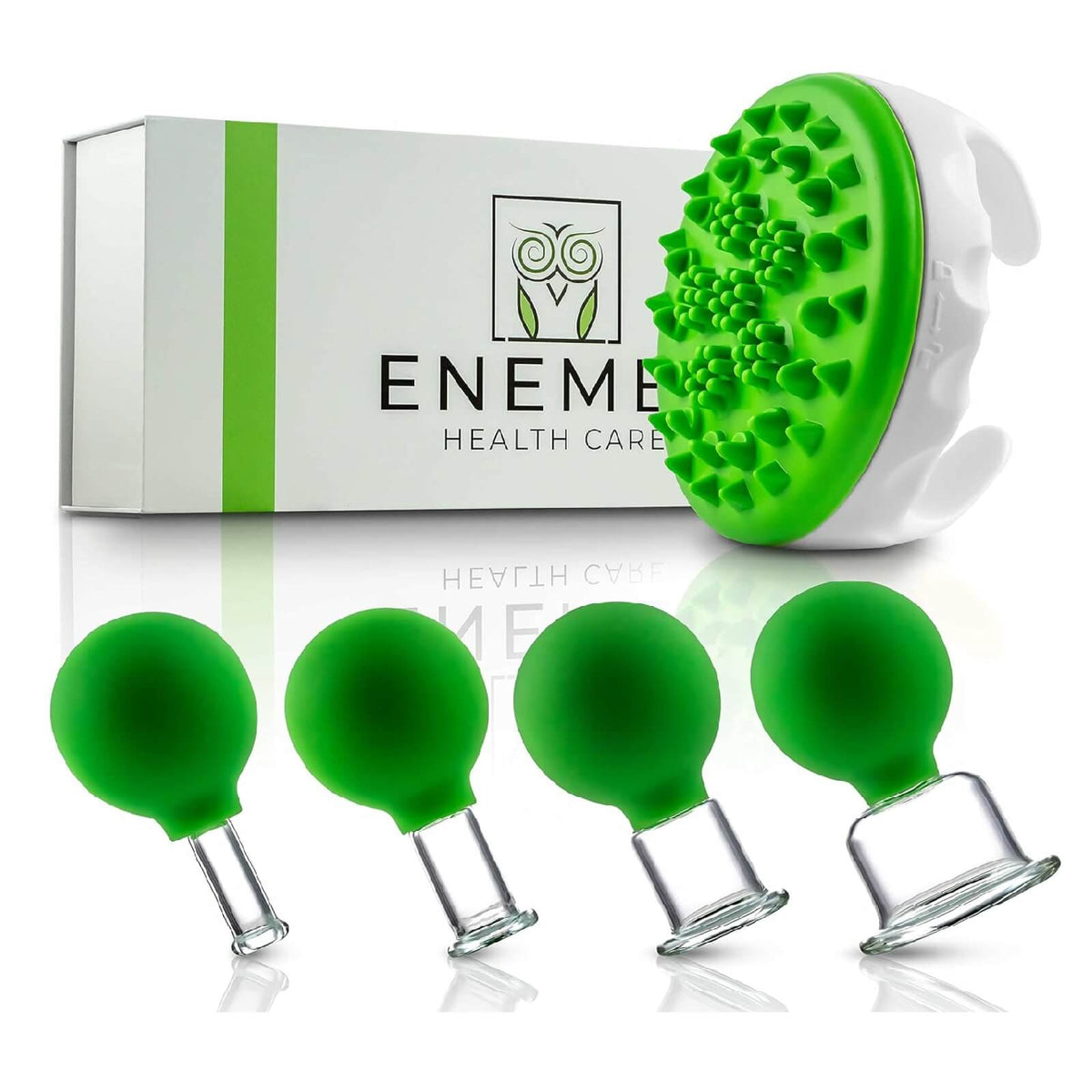 Enemel Set 4 Ventuze Terapeutice din Sticla