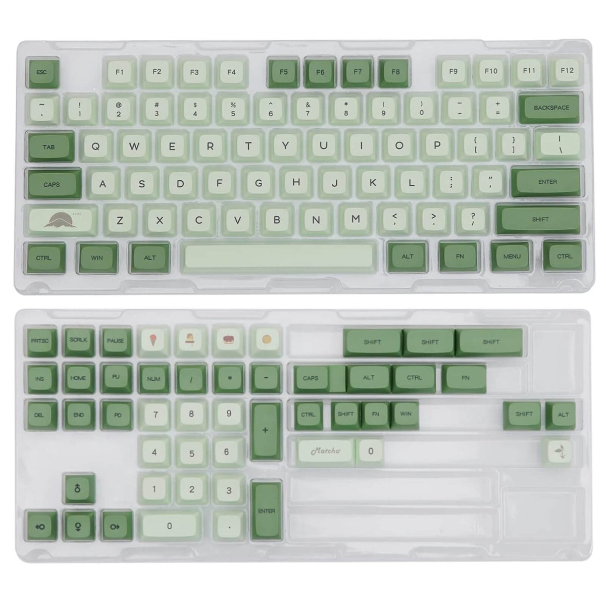 Epomaker Set de 124 Taste pentru Tastatura Mecanica XDA Matcha