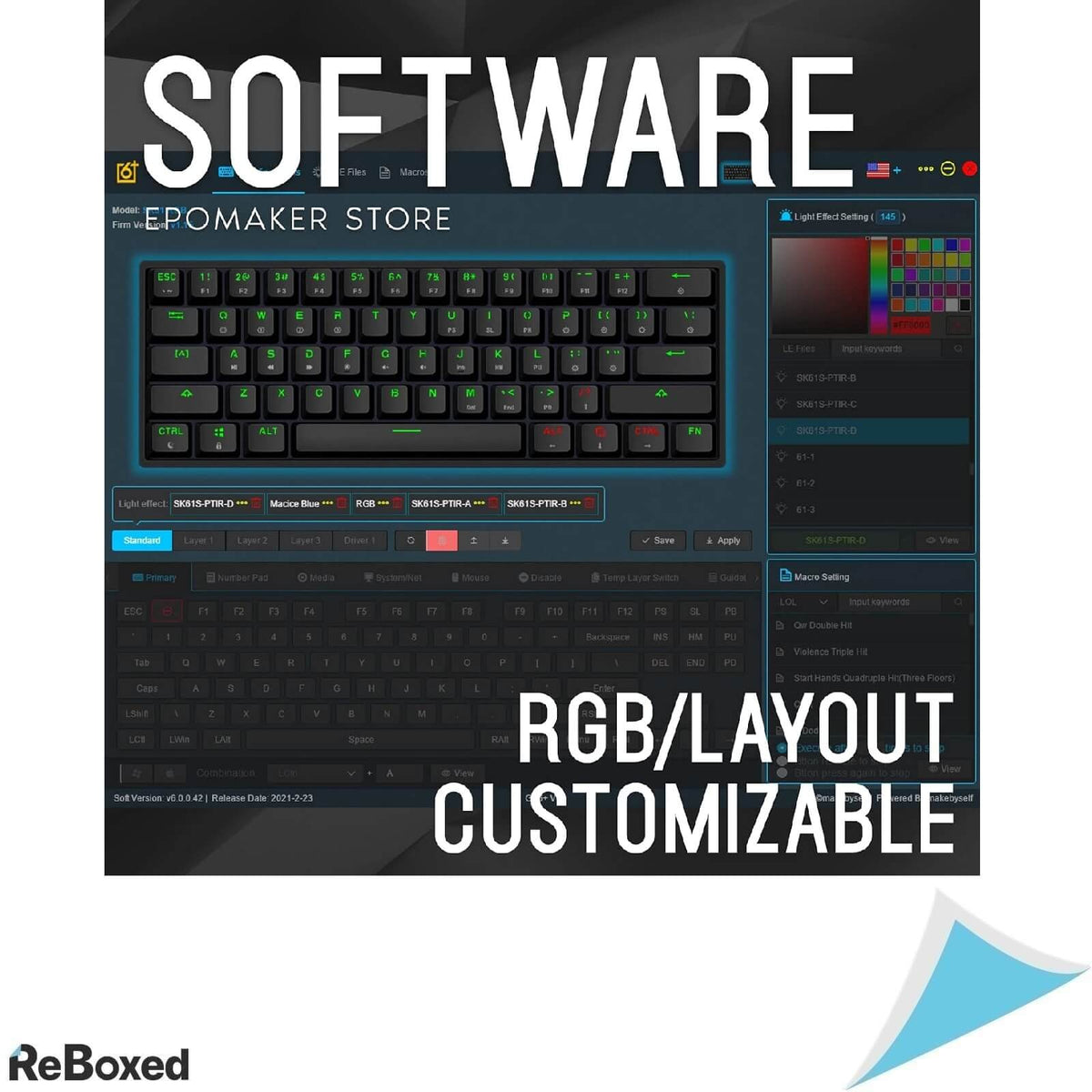 Epomaker Skyloong SK61 Tastatura Mecanica Gateron Optical Blue