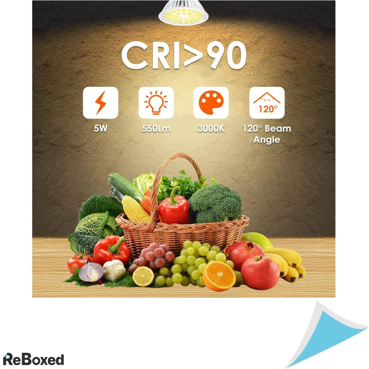 Eslas Set 10 x Spot 5W LED GU10 220V 550lm 3000K CRI 90