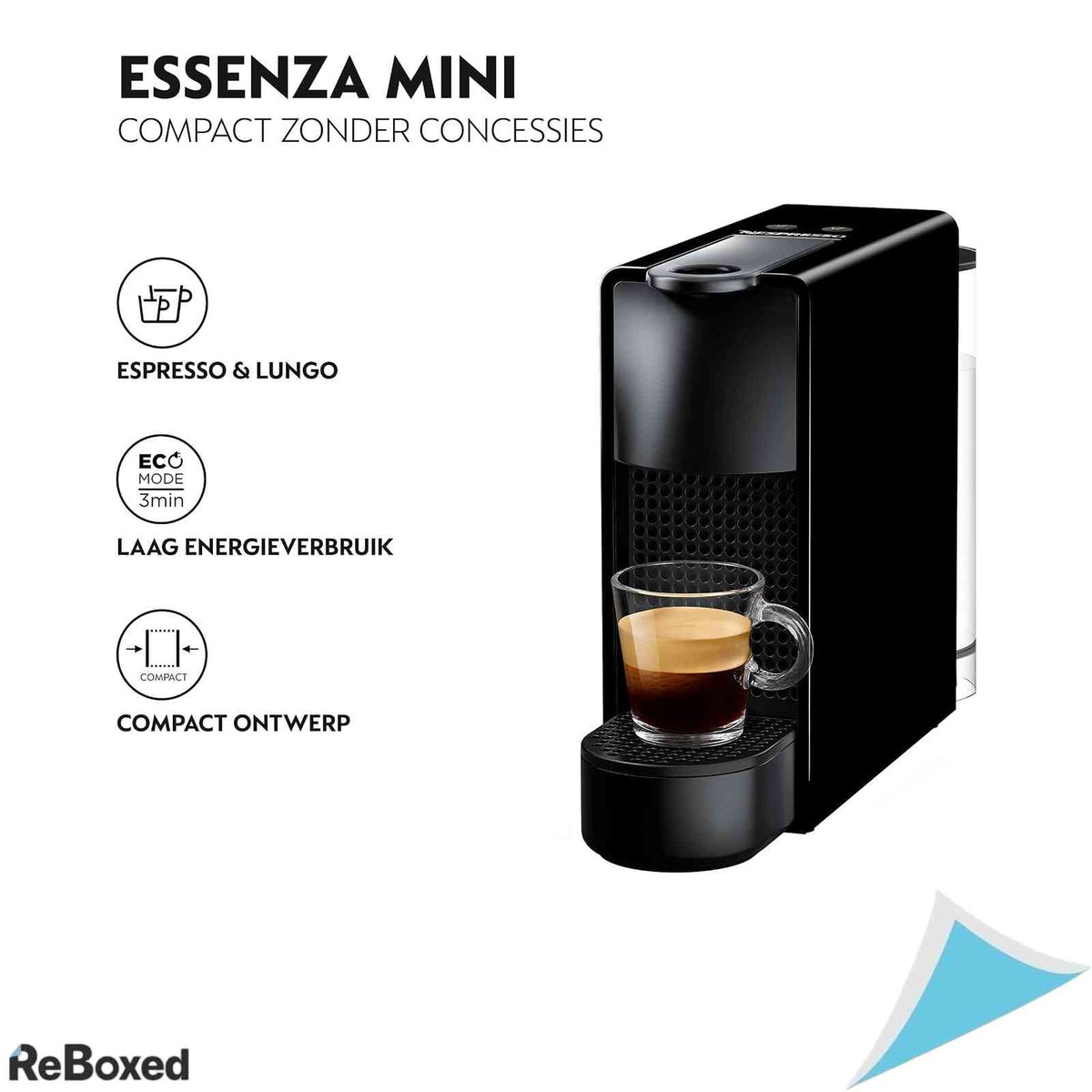 Espressor cu Capsule Krups Nespresso Essenza Mini XN1108 19 Bar 0.6L Negru