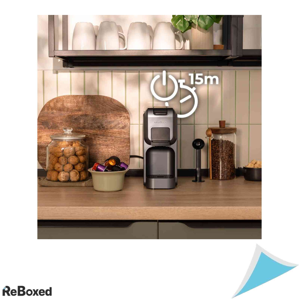 Espressor Cecotec FreeStyle Compact Black, 20 bari, 1350 W