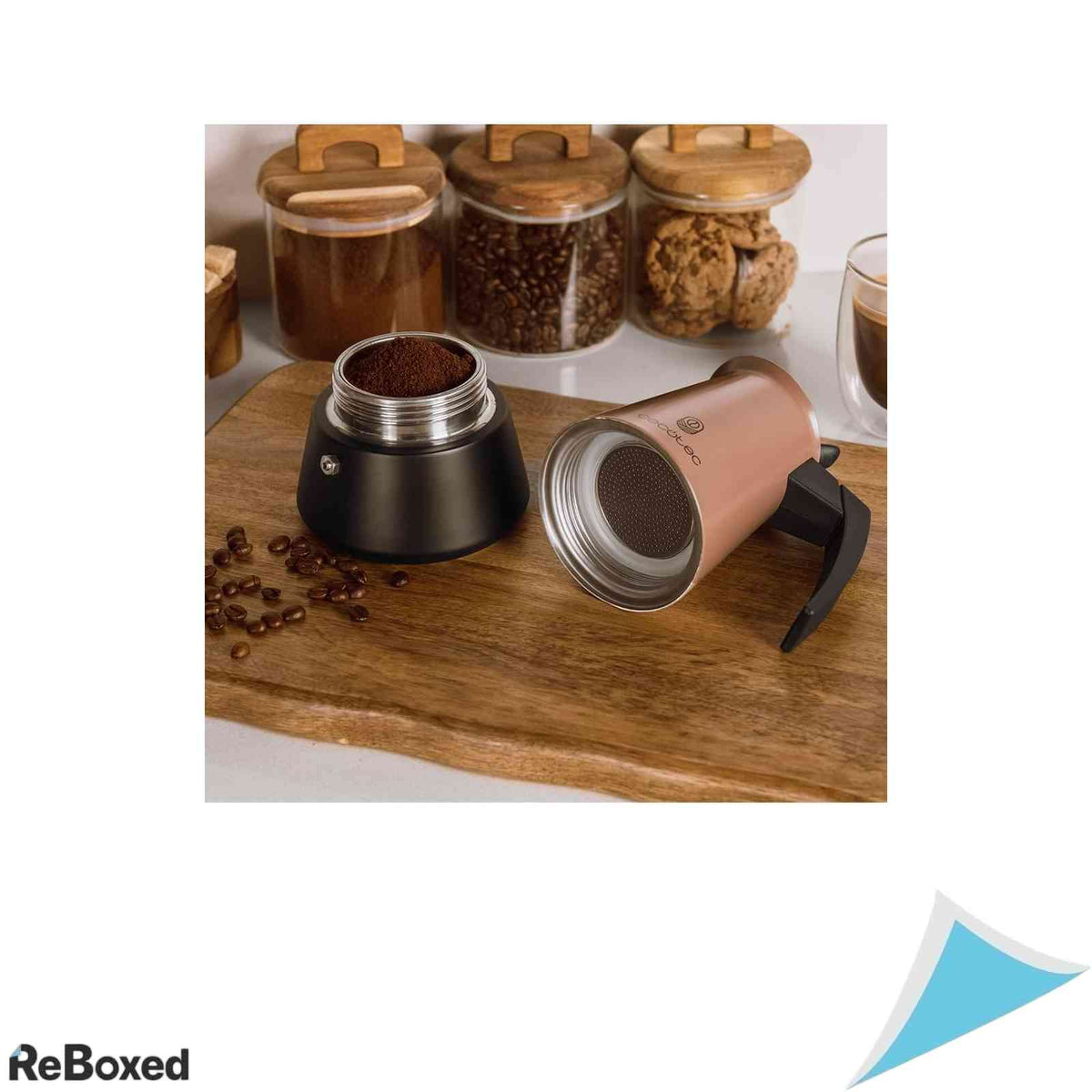 Espressor Moka Italian Cecotec Piccolina 900 Beige Capacitate 450 ml Otel Inoxidabil Compatibil Inductie supapa Siguranta Bej