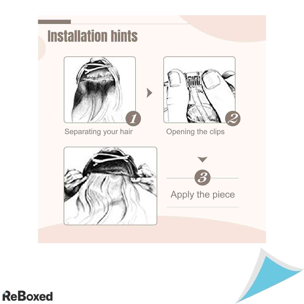 Extensii de Par Natural Clip-In Fshine 50cm 120g Blond Alb / White Blonde 7 Piese
