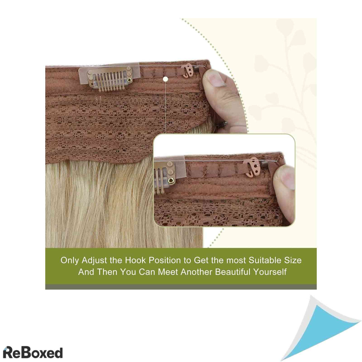 Extensii de Par Natural cu Fir Transparent Fshine 14 Inch 70g Blond Auriu / Blond Deschis