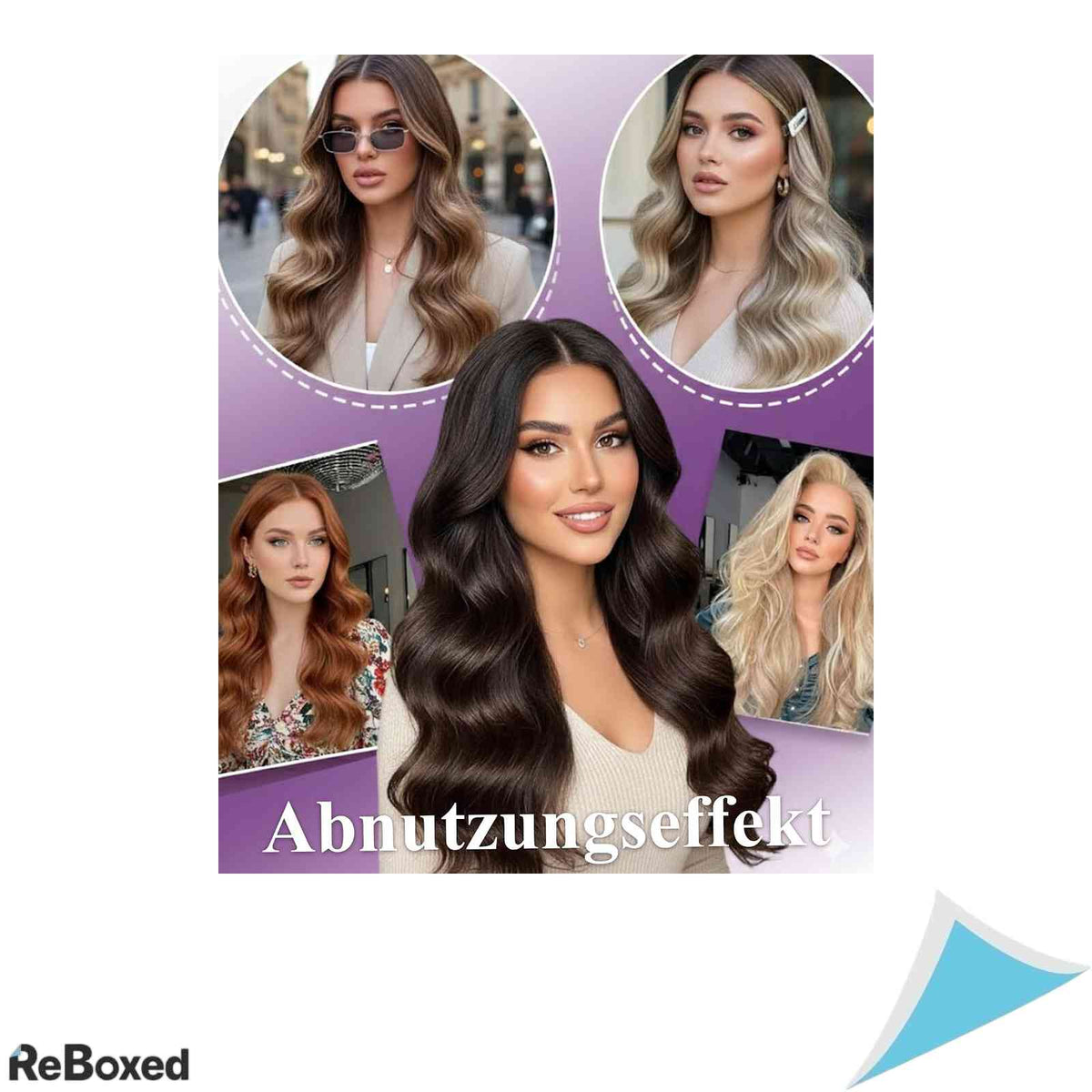 LaaVoo Extensii de Par Natural Micro Weft Remy 40cm 50g Latime 30cm Saten #4