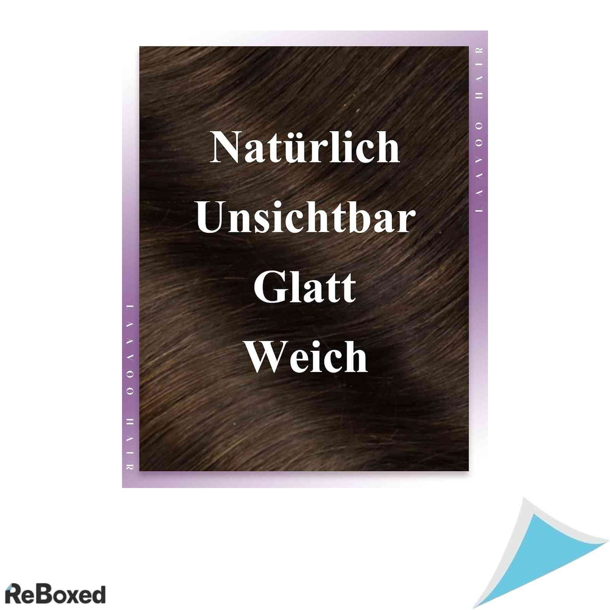 LaaVoo Extensii de Par Natural Micro Weft Remy 40cm 50g Latime 30cm Saten #4