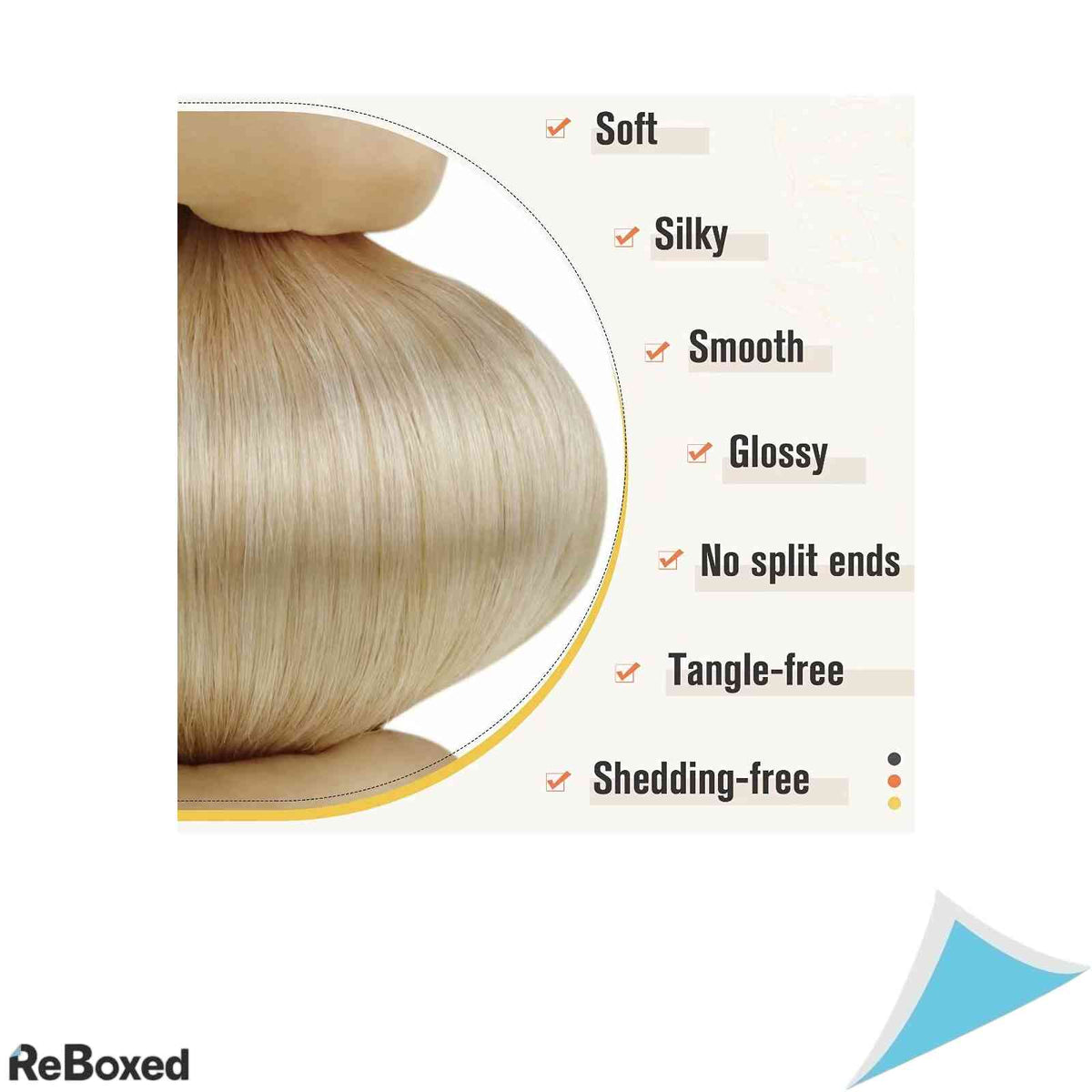 LaaVoo Extensii de Par Natural Nano Ring Remy Drept 50g 50 Suvite
