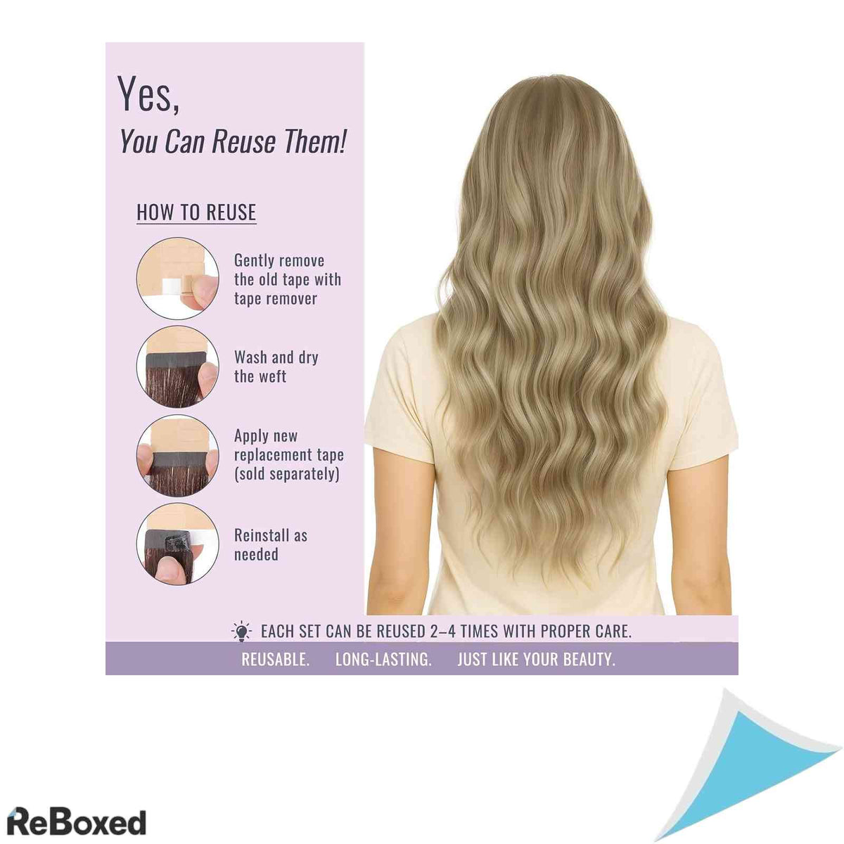 Fshine Extensii de Par Natural Tape-In Remy 30cm 30g 20 Piese Blond Auriu cu Blond Mediu #16P22