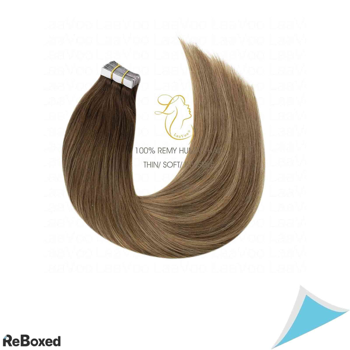 LaaVoo Extensii de Par Natural Tape-In Balayage Ombre Remy 20 Piese 50g