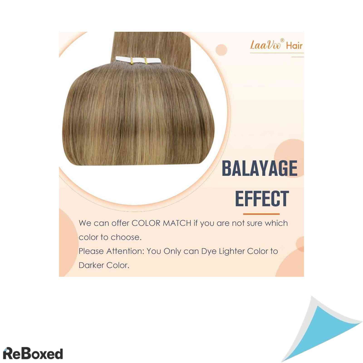 LaaVoo Extensii de Par Natural Tape-In Remy 45cm 50g 20 Piese Balayage Saten Deschis si Blond Cenusiu #8/16/8