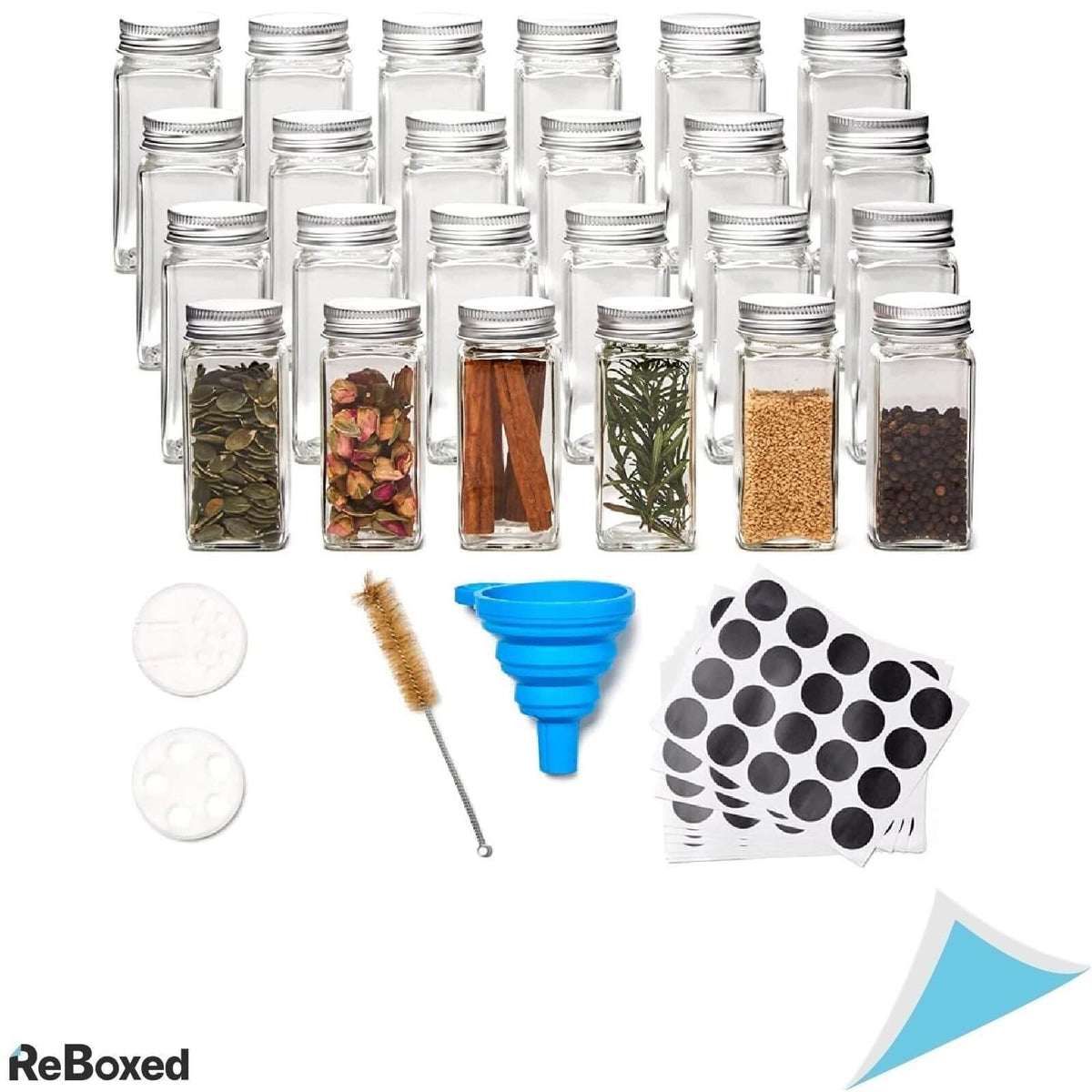 Ezoware Set 24 Borcane din Sticla pentru Condimente