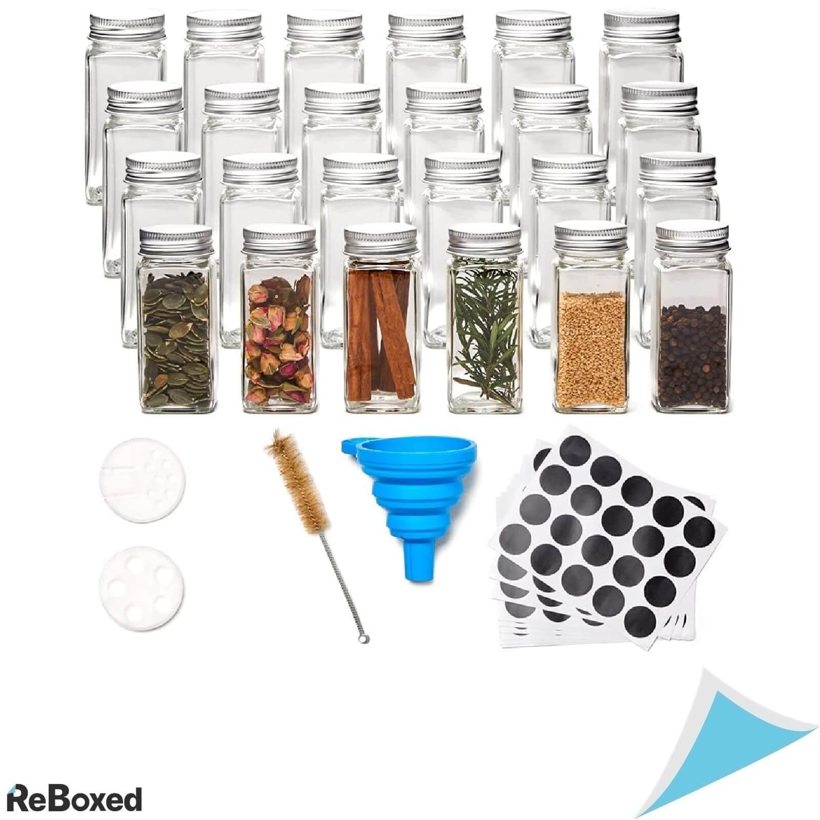Ezoware Set 24 Borcane din Sticla pentru Condimente