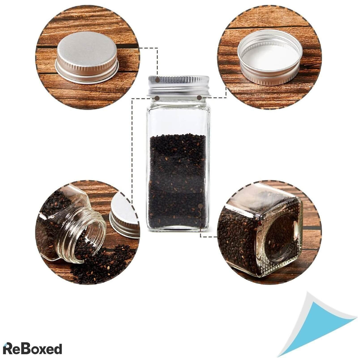 Ezoware Set 24 Borcane din Sticla pentru Condimente