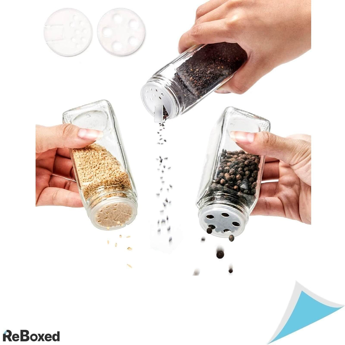 Ezoware Set 24 Borcane din Sticla pentru Condimente