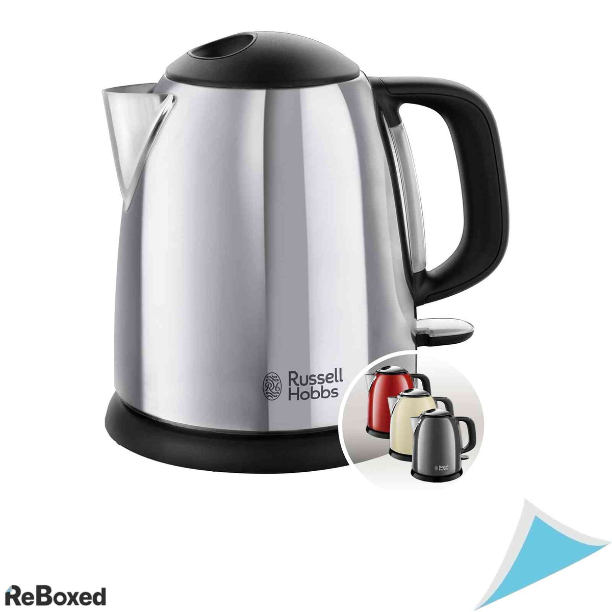 Fierbator de Apa Russell Hobbs Victory 24990 70 Capacitate 1 Litru Inox Lustruit Putere 2400W Fierbere Rapida 55 Secunde Design Compact Argintiu
