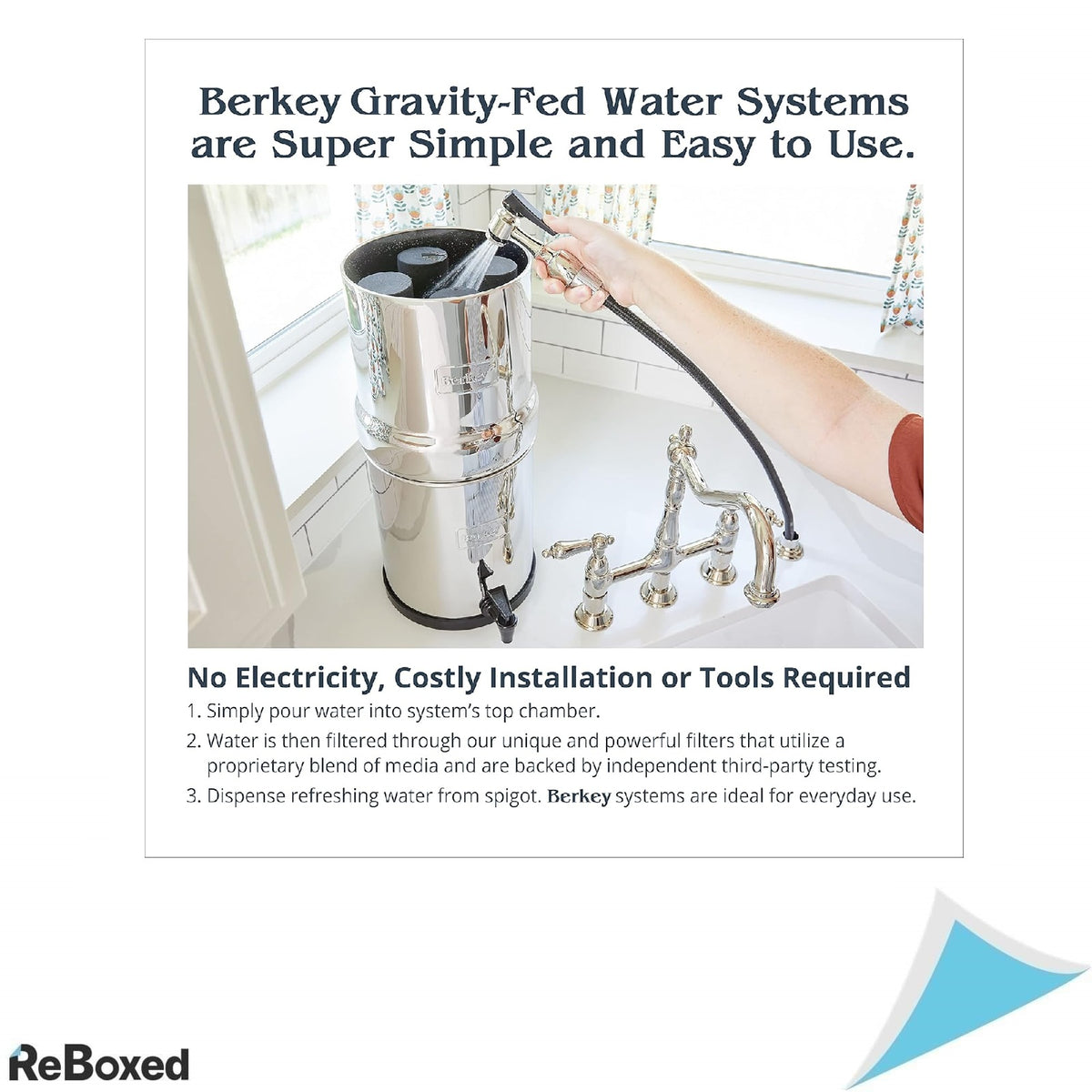 Filtru apa Travel Berkey 5.7 litri cu 2 elemente Black Berkey