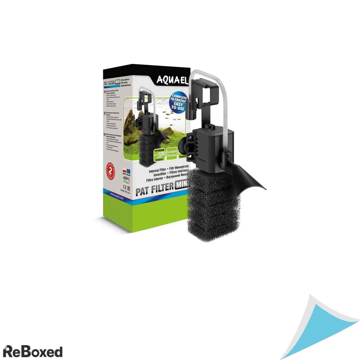 Filtru Intern de Acvariu Aquael Pat Mini, Debit Reglabil 400 L/h, Consum Redus 4W