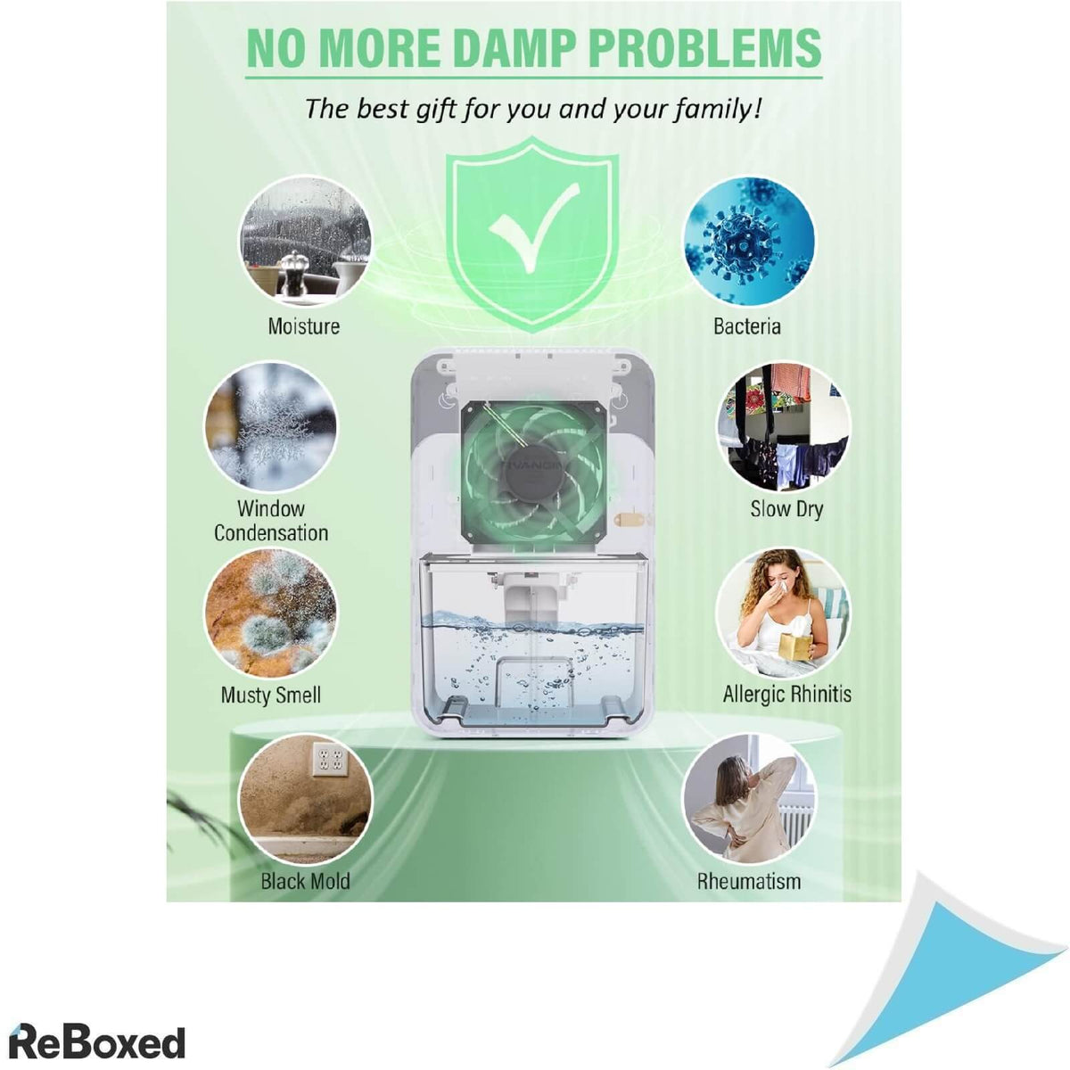 Fivagin Mini Dezumidificator 1.5L 22.5W Timer 6/8/10h