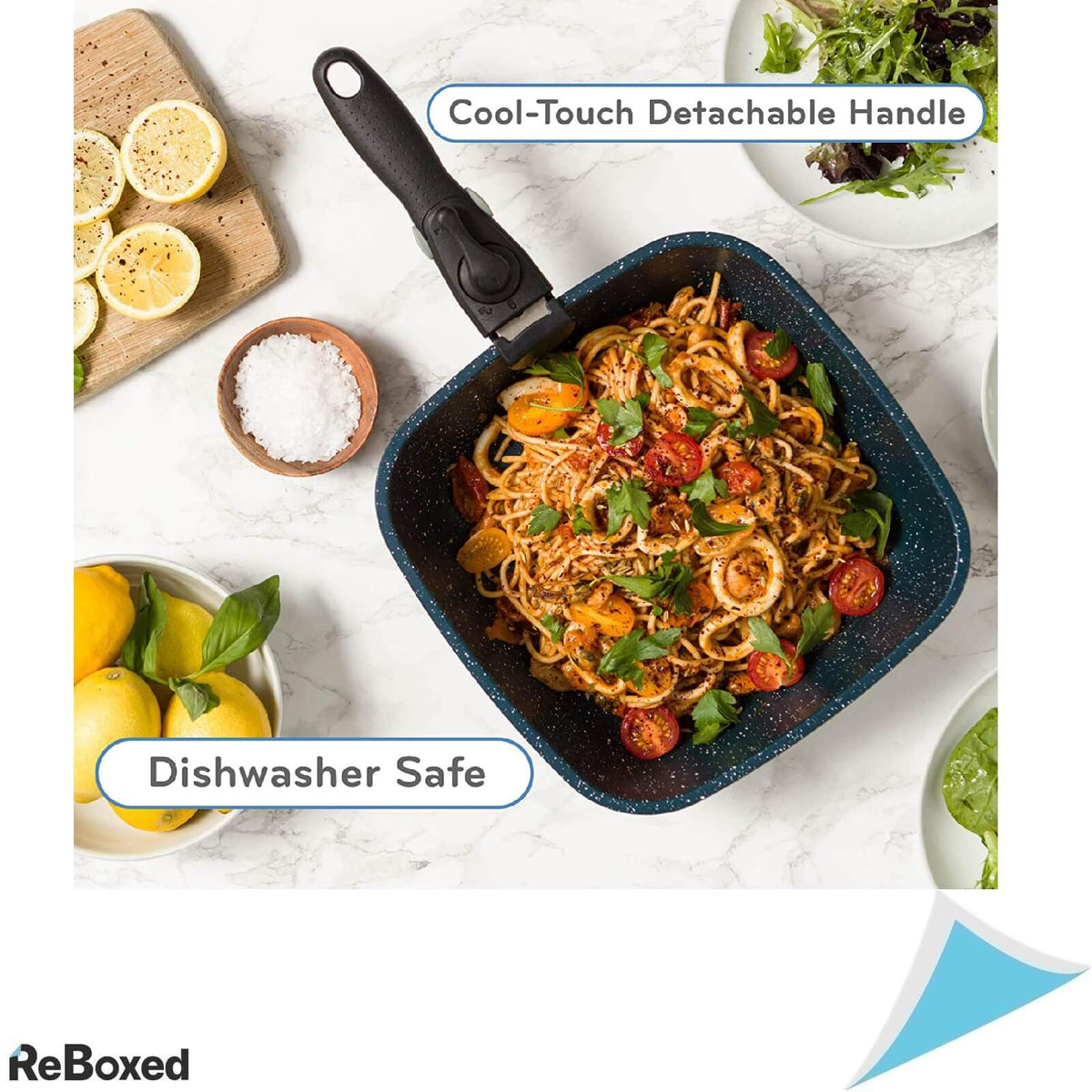 FlavourStone Tigaie Inductie Antiaderenta 24cm si Maner Detasabil