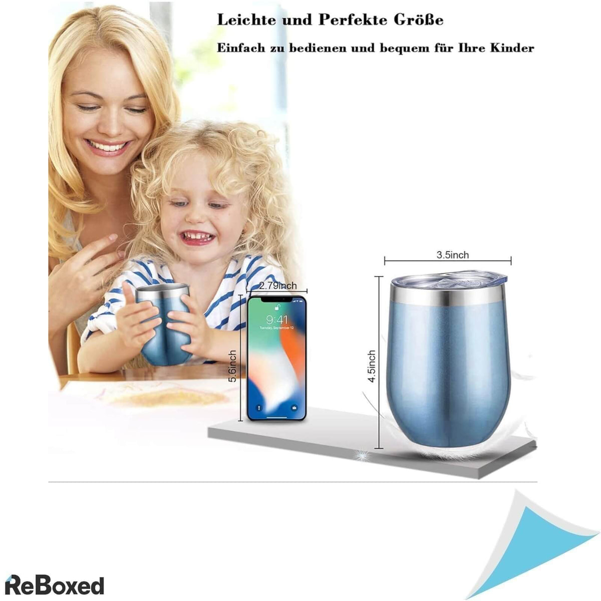 FloweryOcean Pahare pentru Vin din Otel Inoxidabil 350ml