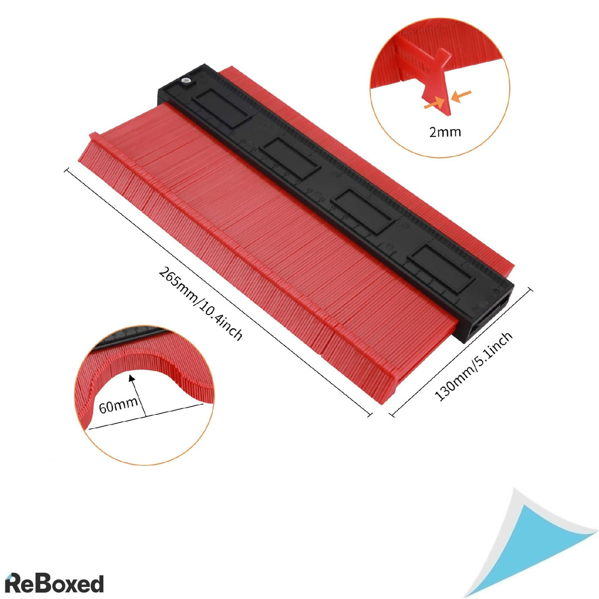 FORMIZON Medidor contur 25 cm pentru profiluri neregulate copiere forme lemn gresie