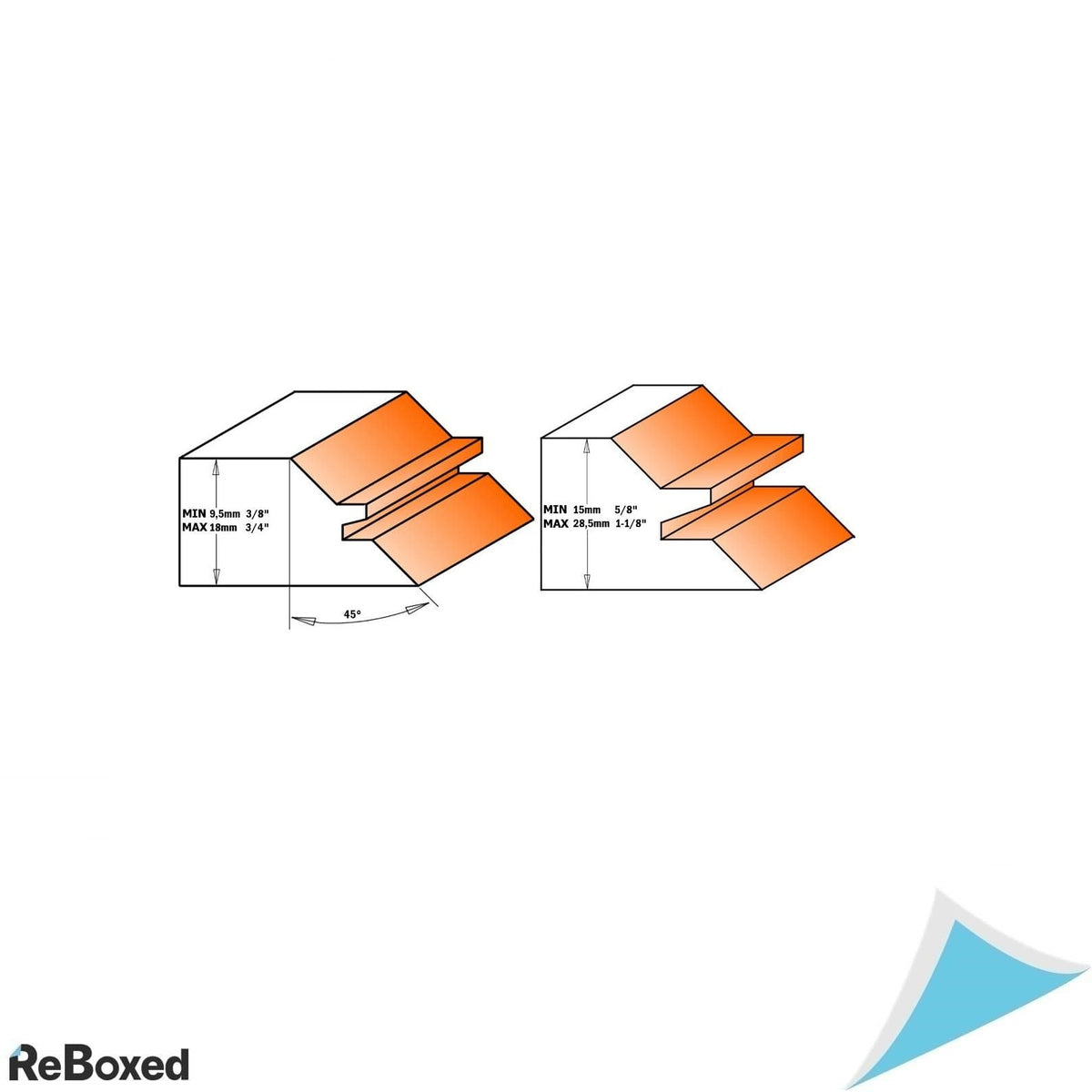 Freza CMT Orange Tools 955.504.11 – 45° pentru sculptura lemn, HM, diametru 50.8 mm