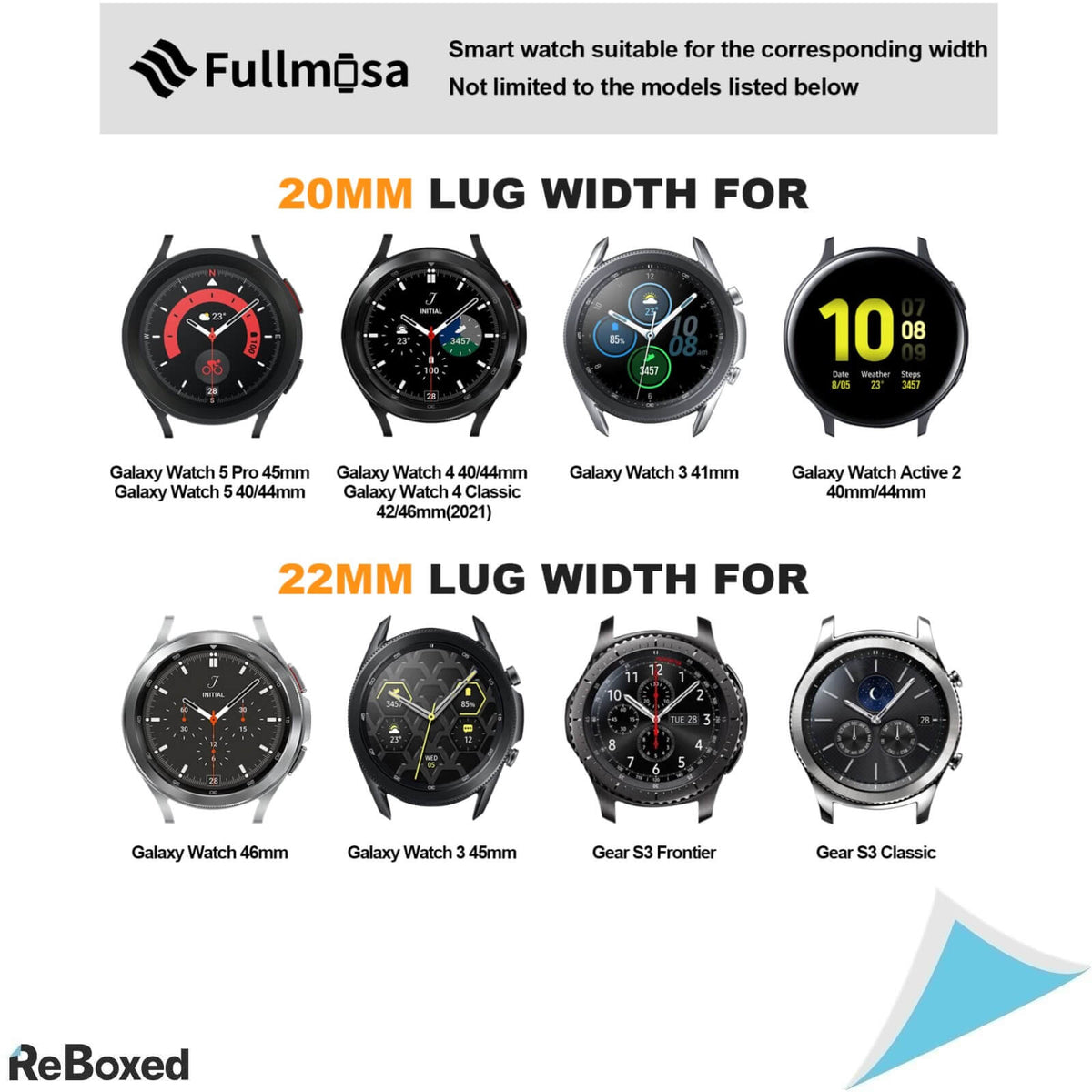 Fullmosa Curea pentru Ceas din Otel Inoxidabil 24mm