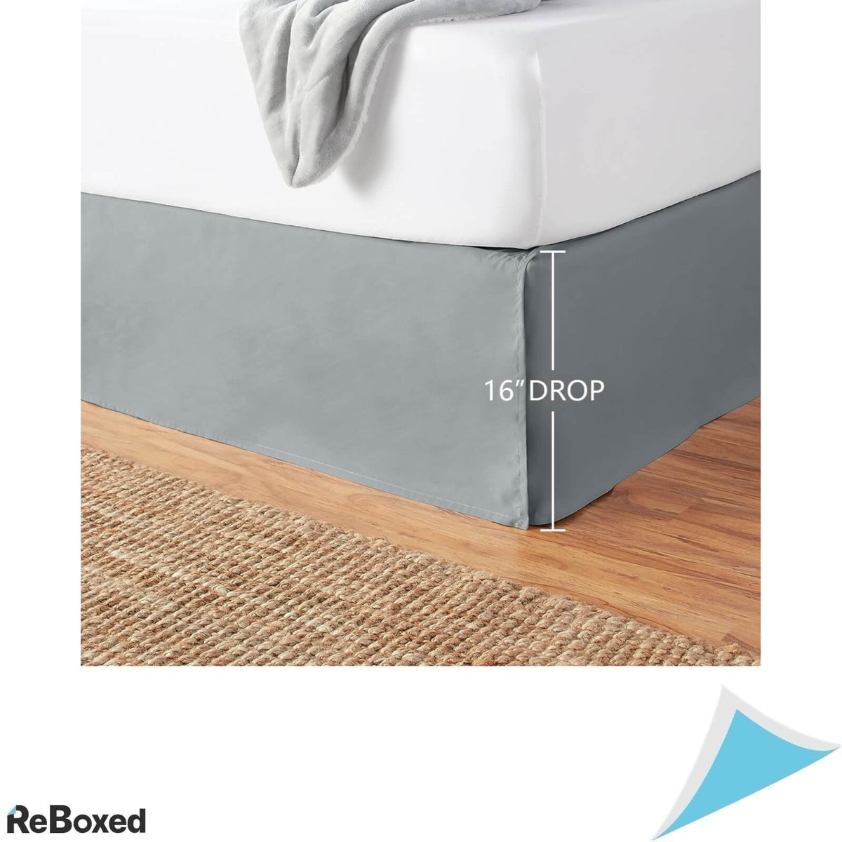 AmazonBasics Fusta de Pat Gri Inchis 152 x 203 x 41 cm