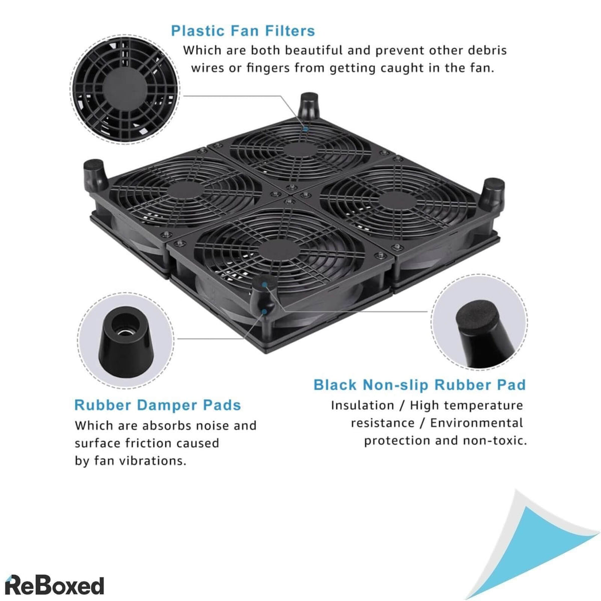 GDStime Unitate de racire cu 4 Ventilatoare 120mm 220V
