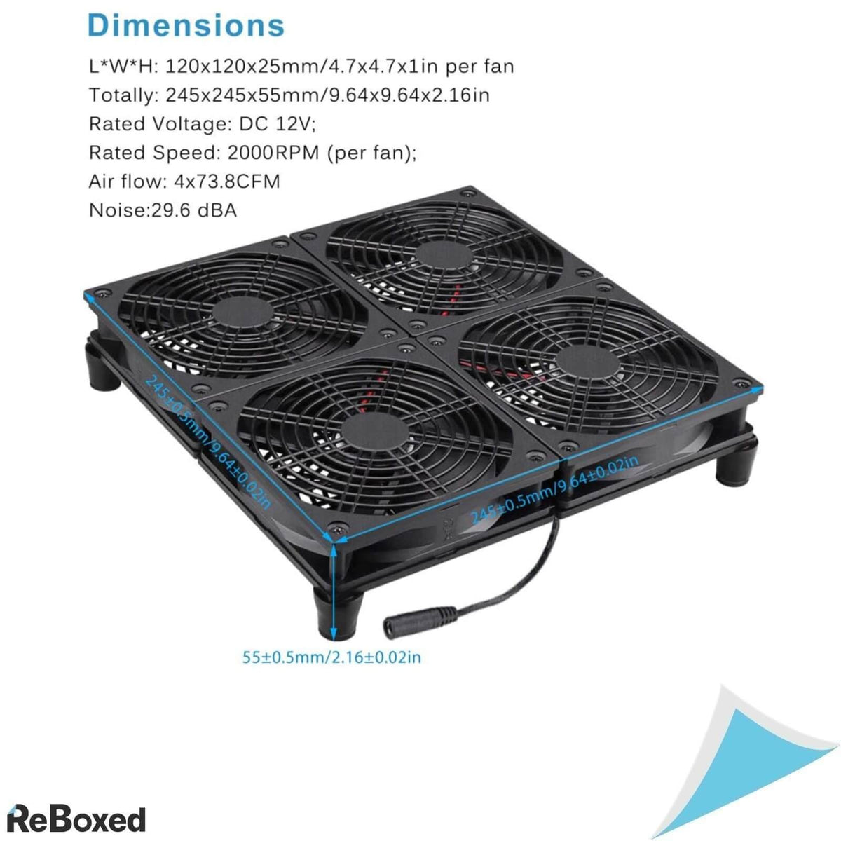 GDStime Unitate de racire cu 4 Ventilatoare 120mm 220V