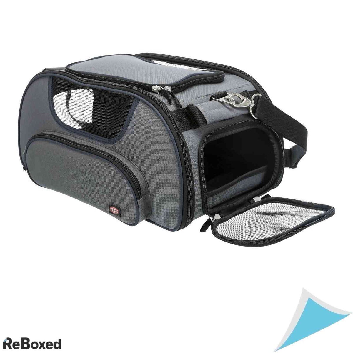 Geanta de Transport Avion TRIXIE Wings 46x28x23cm Gri Albastru