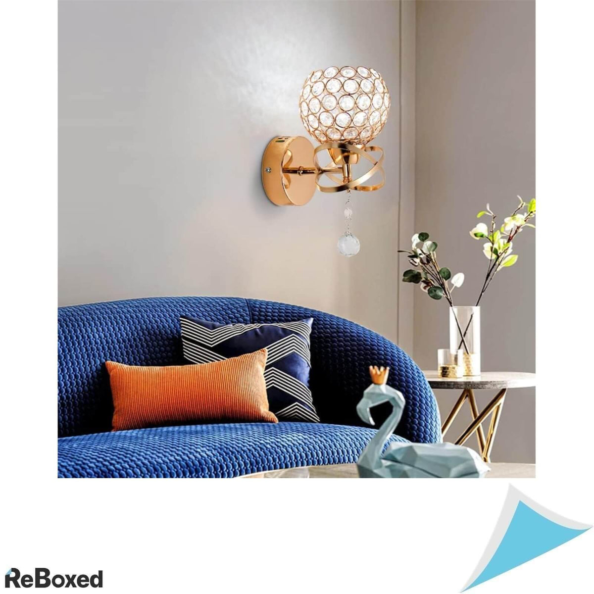 Generic Set 2 Aplice de Perete Cristal E27