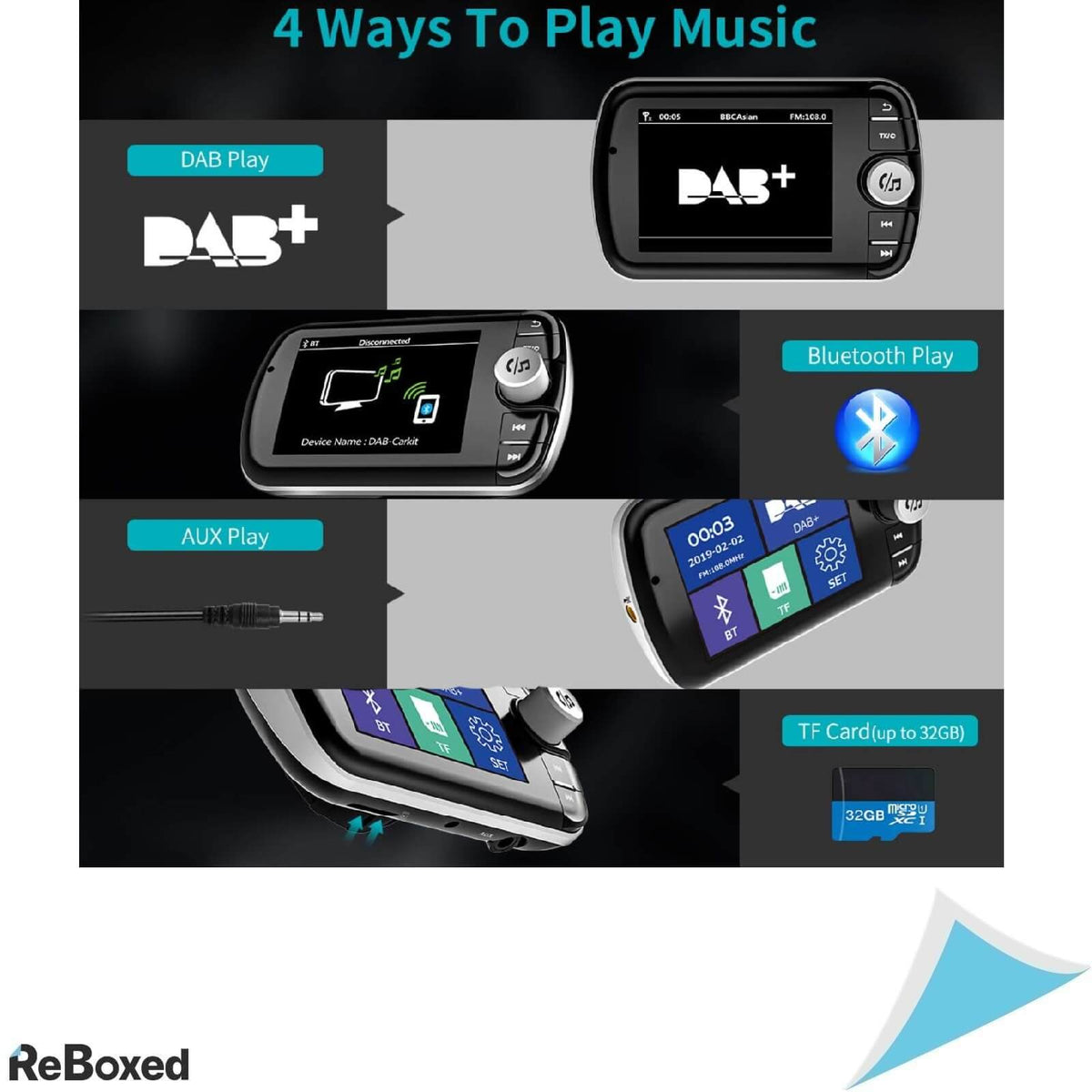 Geosta DAB004 DAB+ Bluetooth USB FM Radio Digital QC3.0