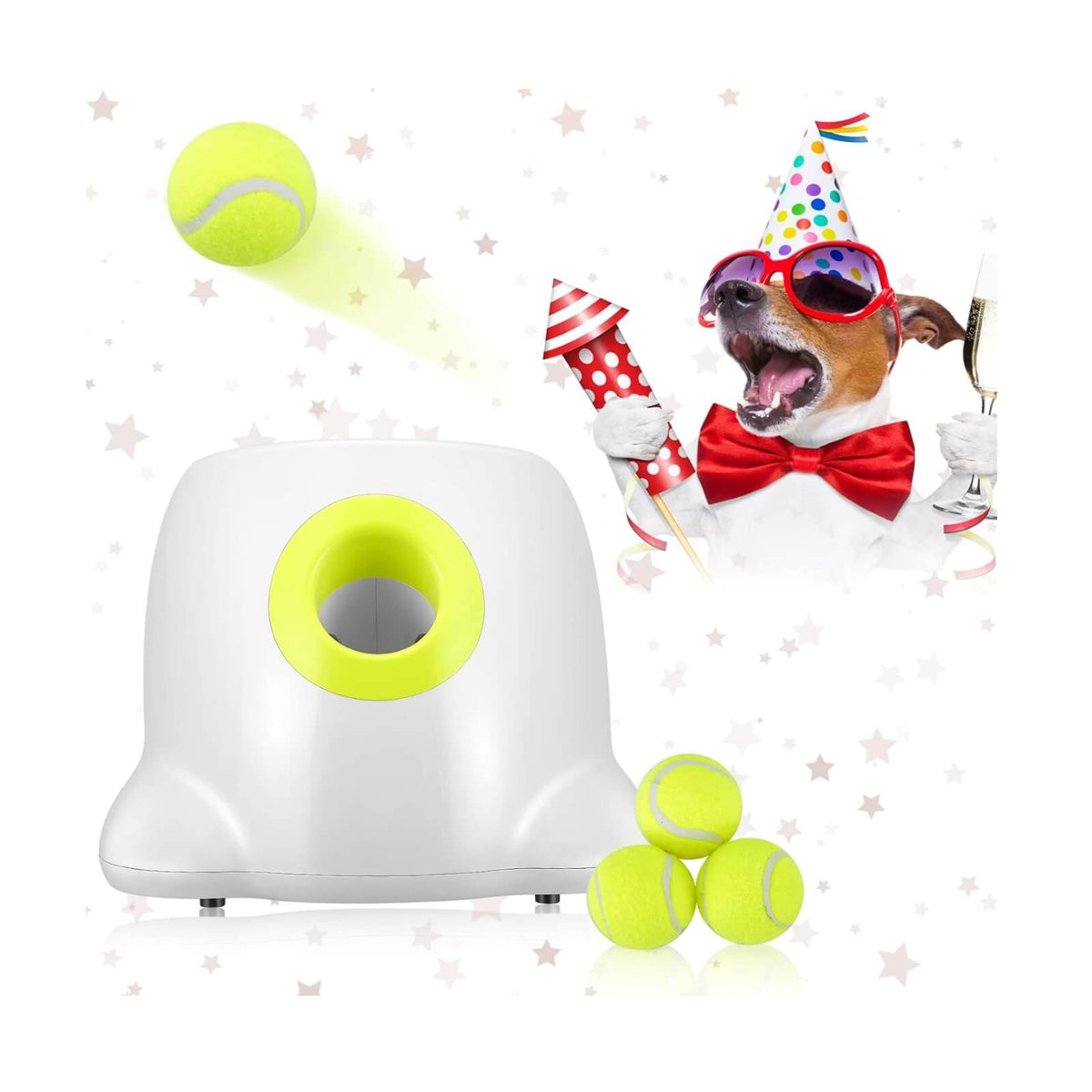 GJCrafts Lansator Automat de Mingi 5cm si 6.5cm pentru Caini