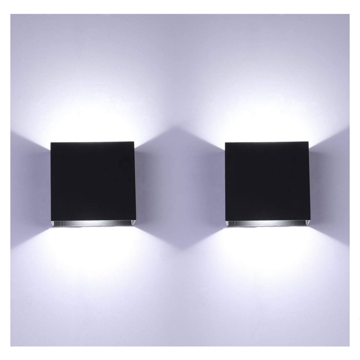 Glighone Set 2 Lampi LED 6W Negru 600lm E27