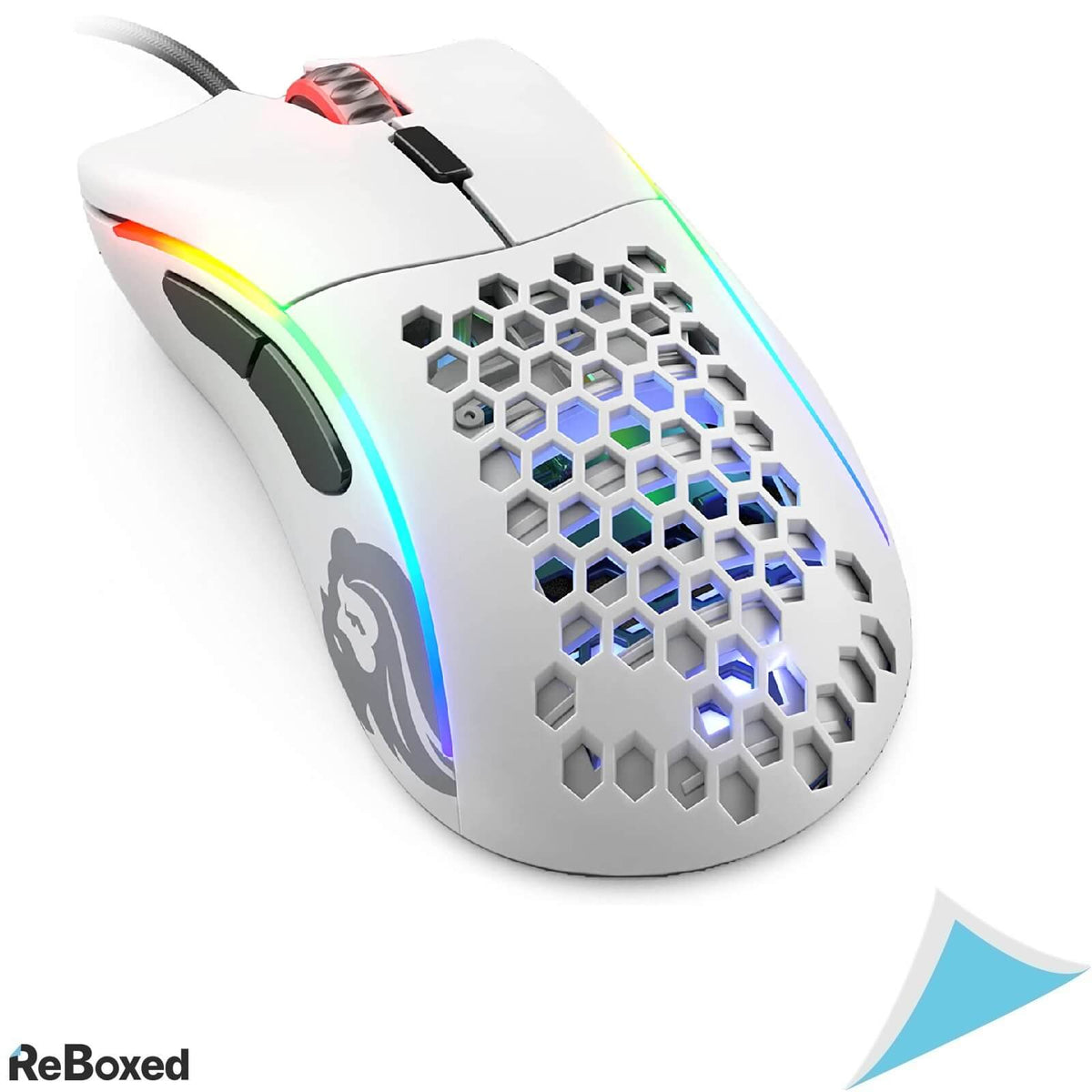 Glorious Model D Mouse RGB Gaming HoneyComb Pixart 3360 Alb 68g