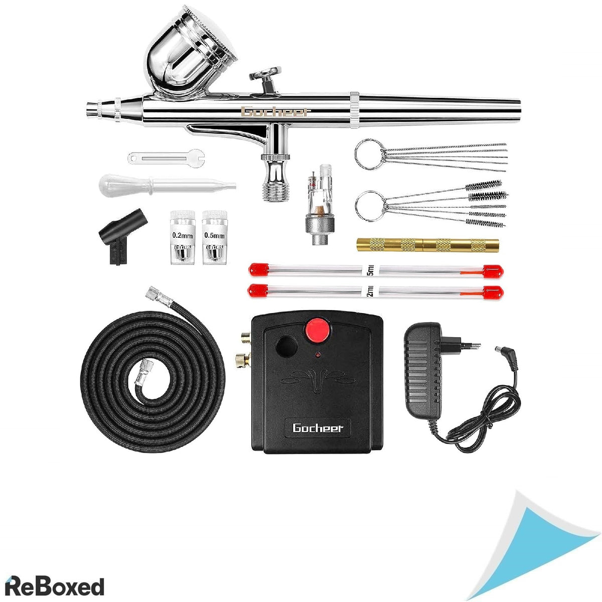 Gocheer Airbrush Profesional Dual Action cu Compresor si Kit Complet