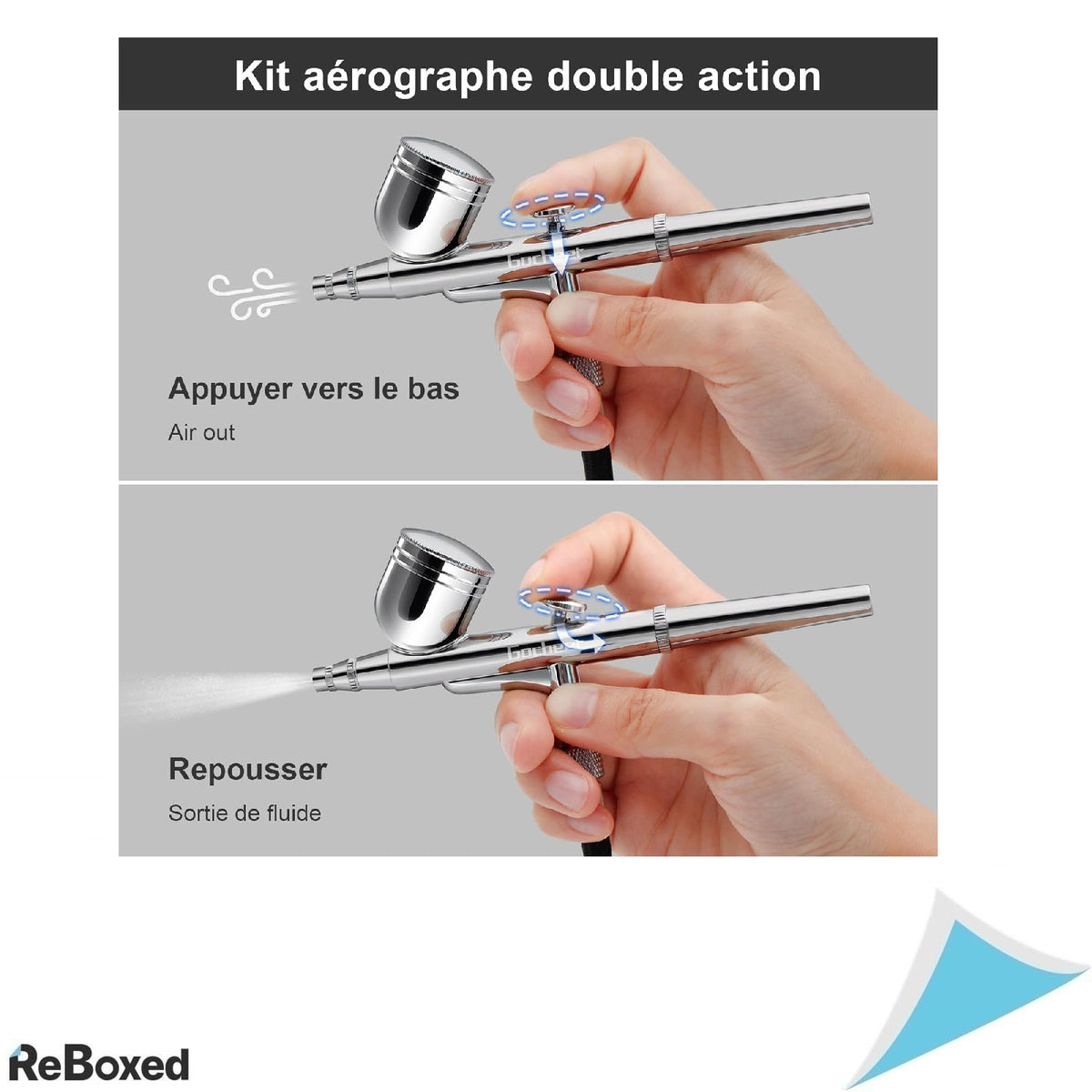 Gocheer Airbrush Profesional Dual Action cu Compresor si Kit Complet