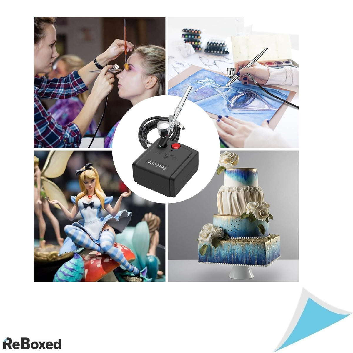 Gocheer Airbrush Profesional Dual Action cu Compresor si Kit Complet