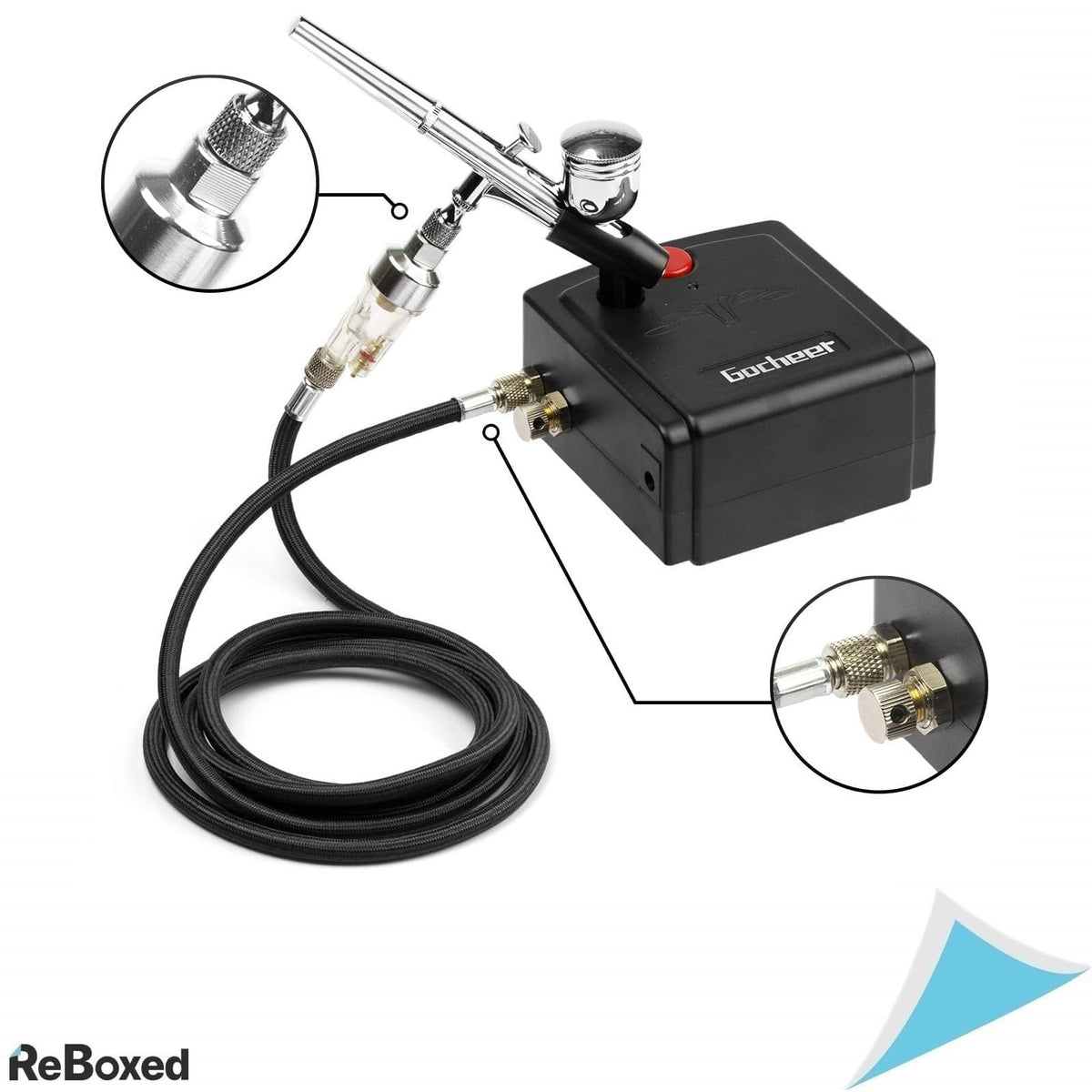 Gocheer Airbrush Profesional Dual Action cu Compresor si Kit Complet
