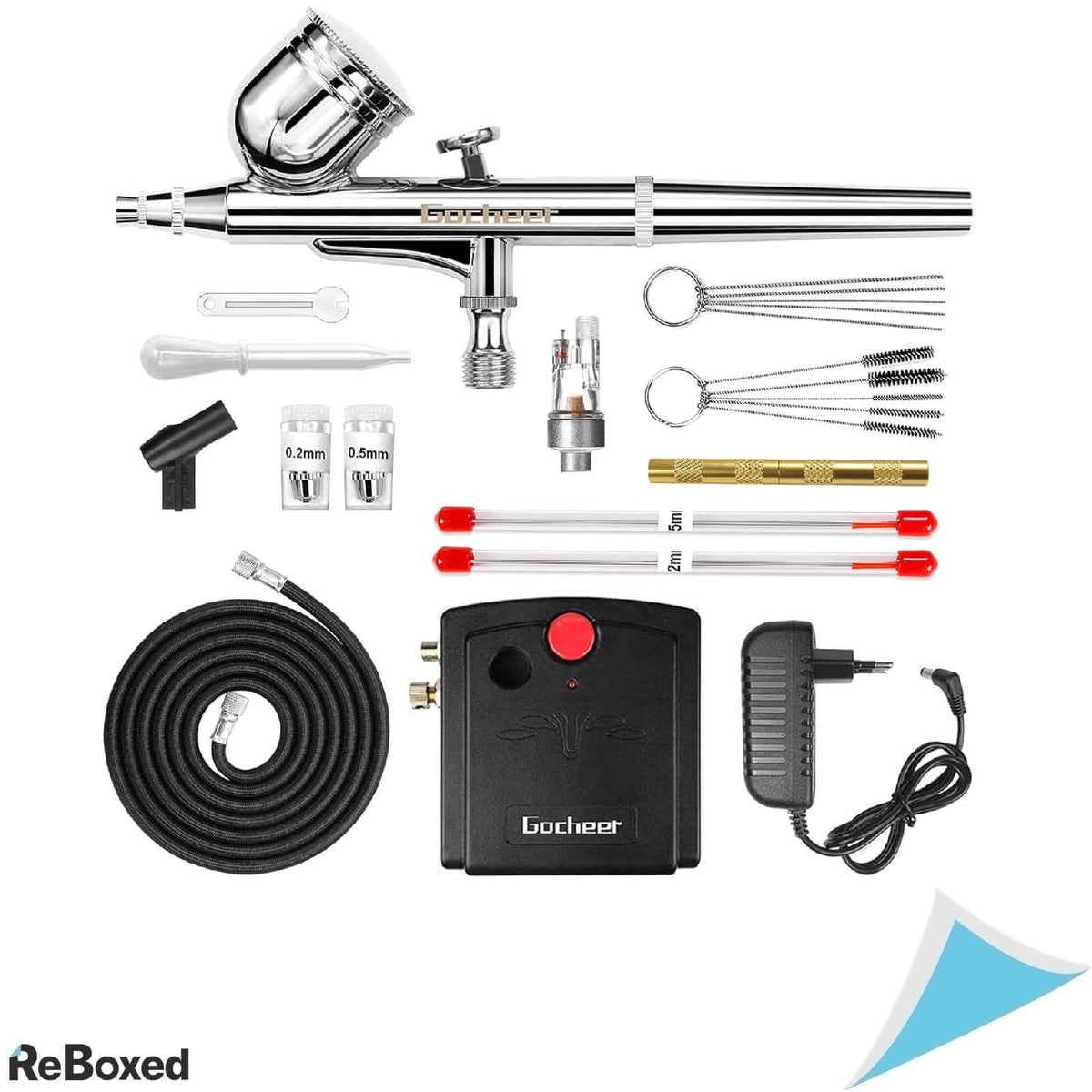 Gocheer Kit Mini Compresor Aerograf 0.3 mm Airbrush