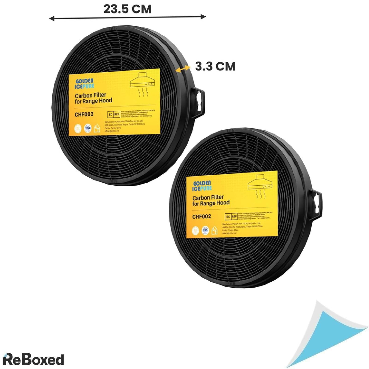 Golden Icepure Set 2 Filtre de Carbon pentru Hote 210mm