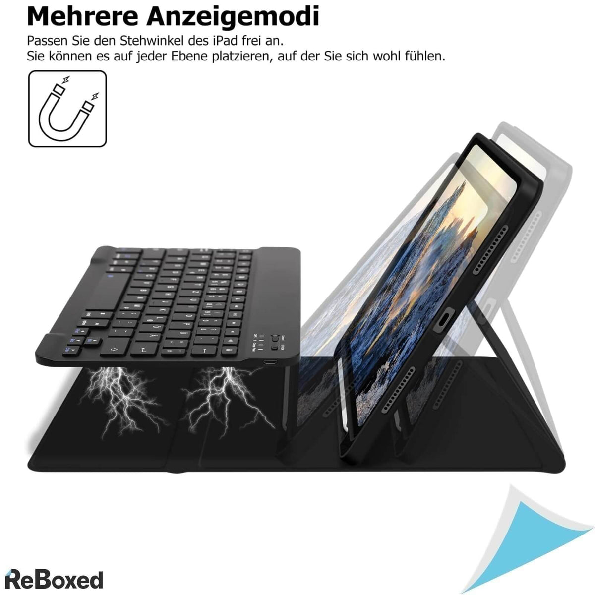 Goojodoq Husa cu Tastatura iPad Air 4th/5th Gen 10.9 Inch Qwertz Negru