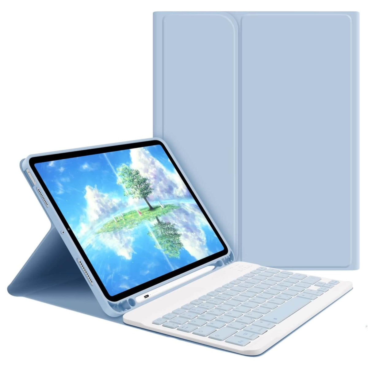 Goojodoq Husa cu Tastatura iPad Air 4th/5th Gen 10.9 Inch QWERTZ