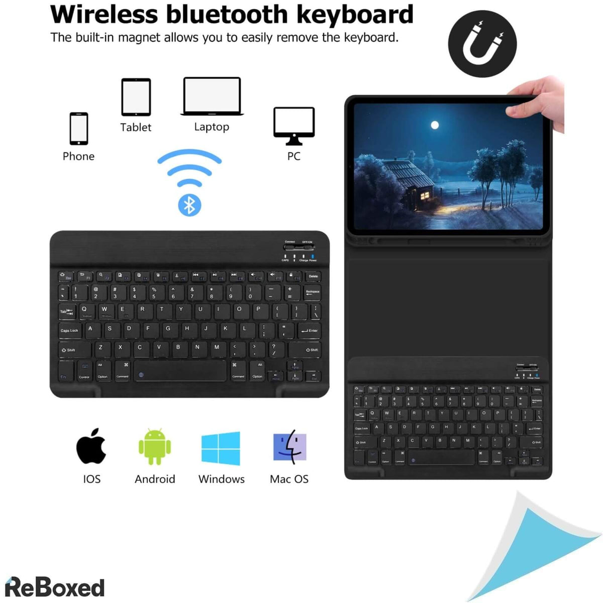 Goojodoq Husa cu Tastatura iPad Air 4th/5th Gen 10.9 Inch TPU Negru