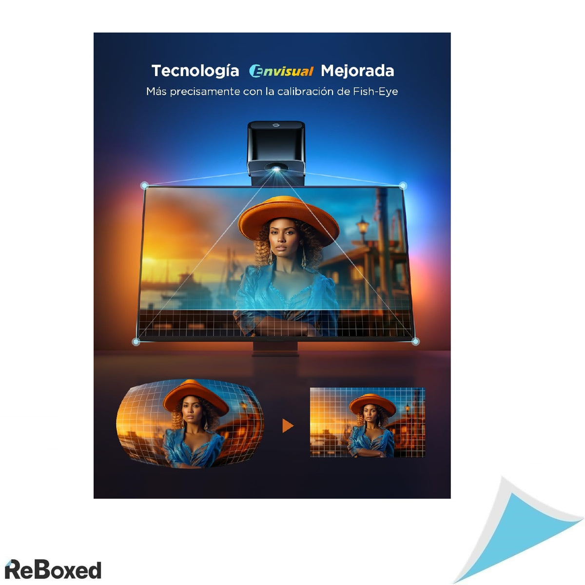 Govee RGBIC TV Backlight 3 Lite cu Camera si Control Smart, 3.6m, pentru TV 55-65 inch